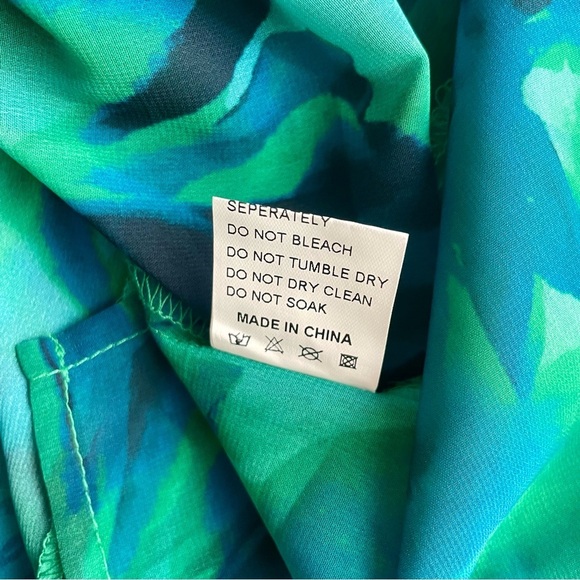 NWT Runaway The Label Calista Deep-V Button Front Long Sleeve Sheer Midi Dress - Picture 14 of 16